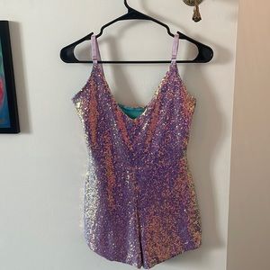 Blackmilk Clothing - Sparkle Sparkle Teal Sequin Playsuit - LIMITED size XS